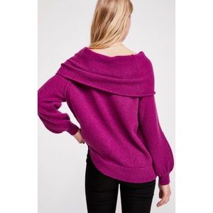 Pull Col Roulé Free People "Echo" Taille L - Rose - Maille épaisse - Neuf Avec étiquettes (NWT)